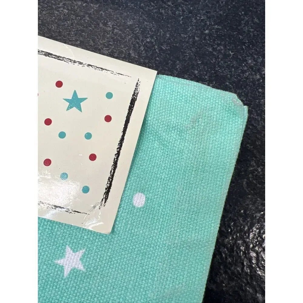 Johanna Parker Mint Green Santa Claus Christmas‎ Cotton PLACEMATS Set of 4 New